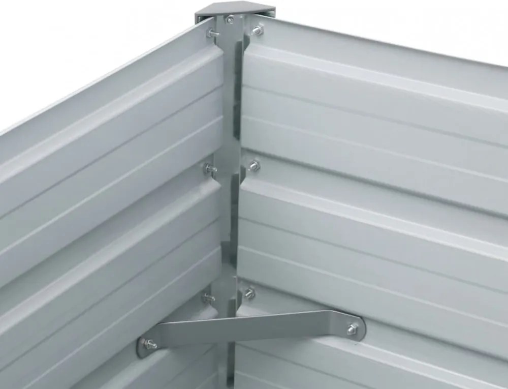 vidaXL antracitszürke horganyzott acél kerti magaságyás 400x80x45 cm