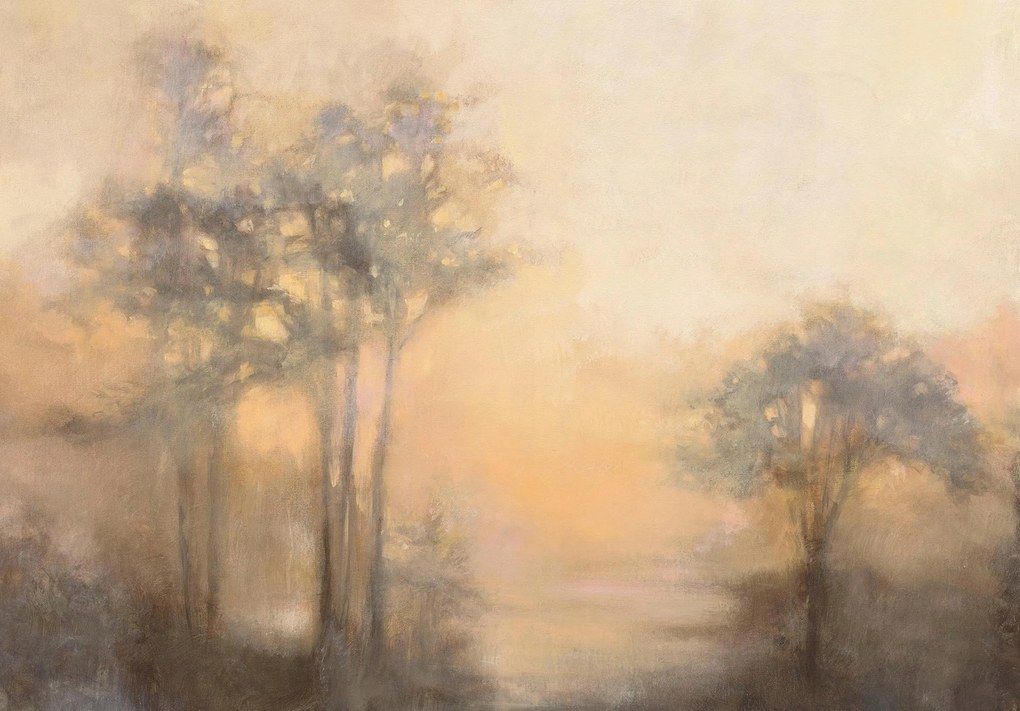 Fotótapéta falra flizelin, mint egy festett kép erdő fa Ragasztó