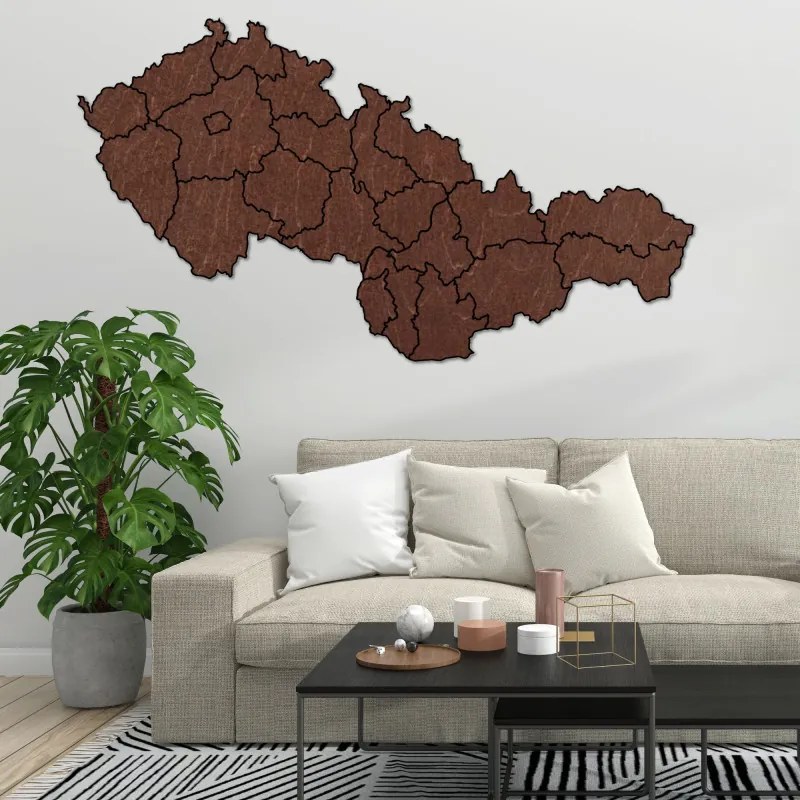 Szlovákia és Csehország fatérképe - PUZZLE