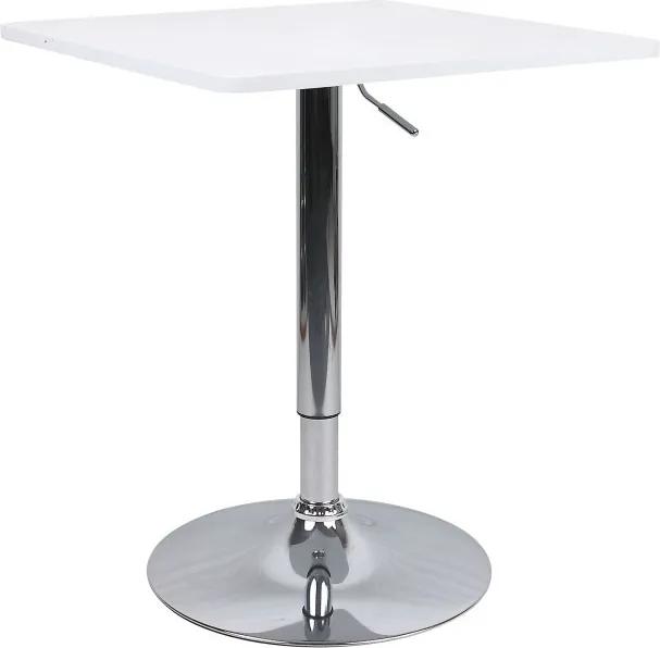 Bár asztal állítható magasságú, fehér, FLORIAN 2 NEW