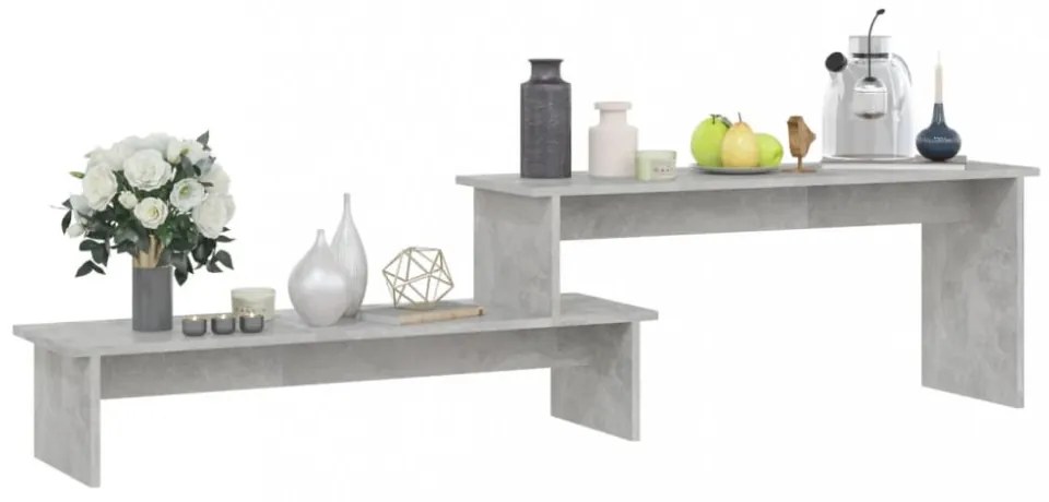 betonszürke szerelt fa TV-szekrény 180 x 30 x 43 cm