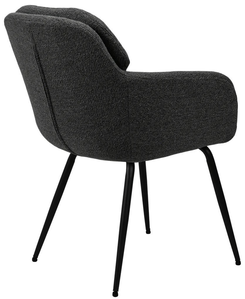 MAZZONI EXPORT GEORGIA Antracitszürke (Monza 130 szövet) - MODERN KÁRPITOZOTT BOUCLÉ SZÉK NAPPALIBA/ÉTKEZŐBE/LOFT IRODÁBA