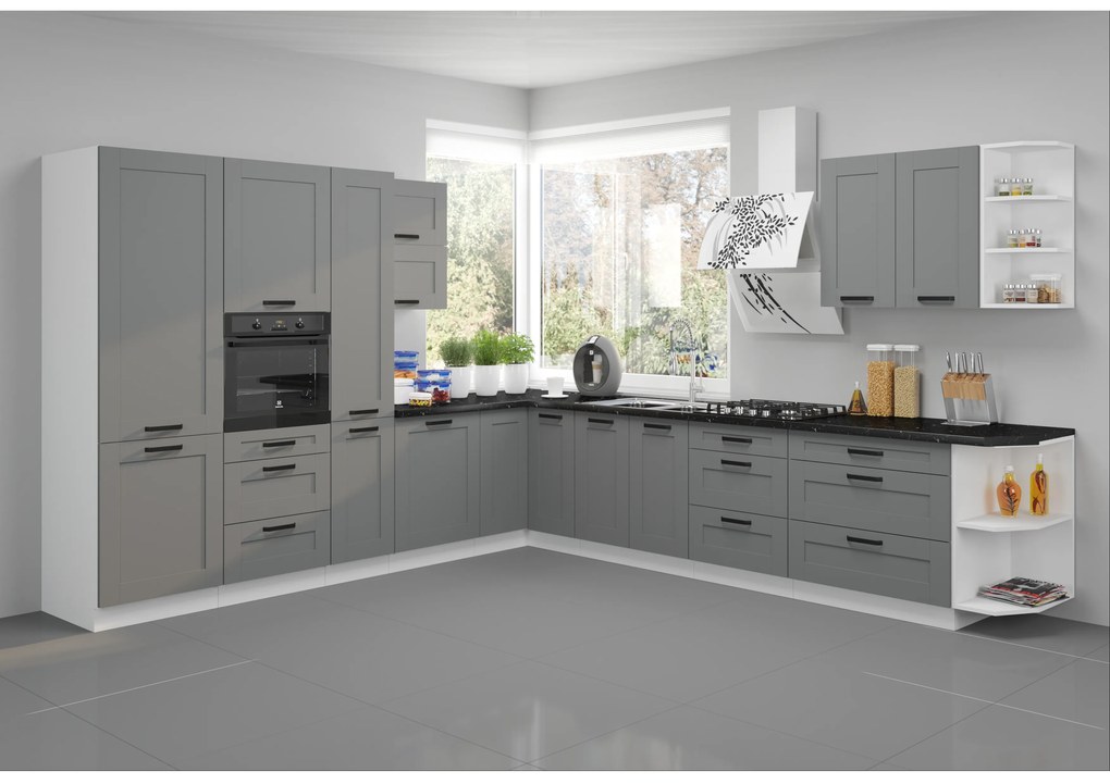 Felső konyhaszekrény Lucid 60 GU 36 1F (dustgrey + fehér). Akció -6%. 1045548