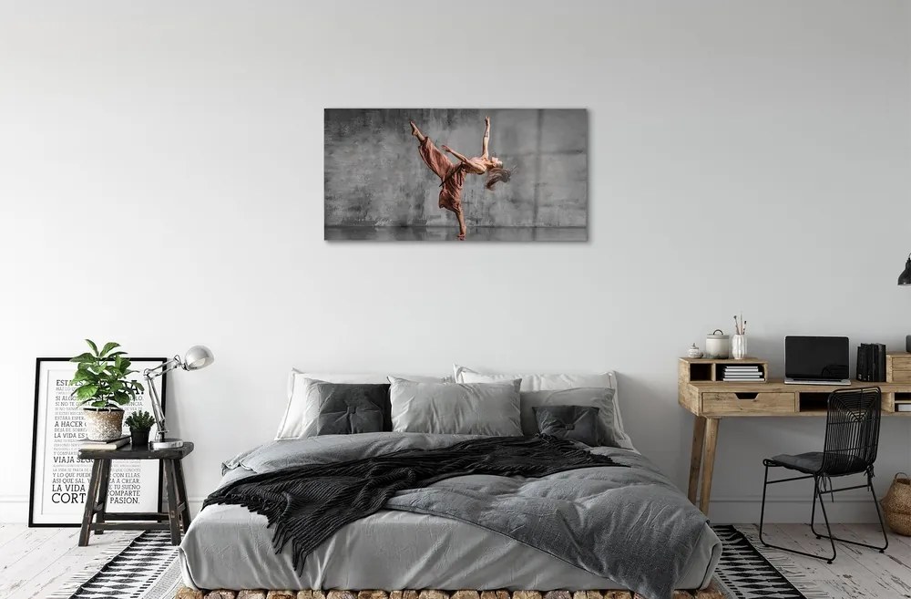 Üvegképek Női hosszú haj tánc 120x60cm