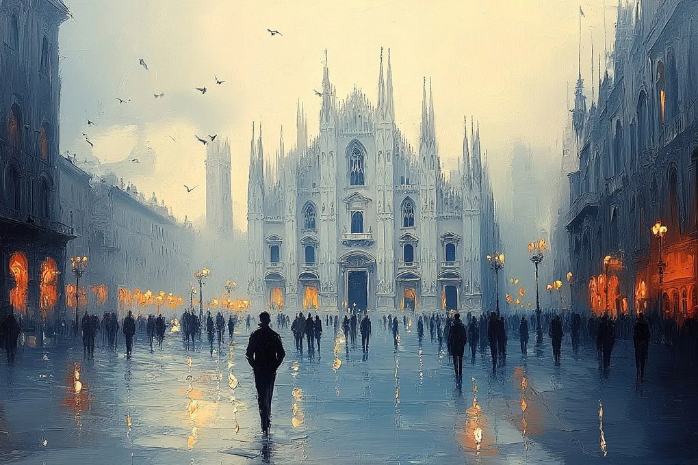 Vászonkép Canvas Építészet Olaszország Milánó Város Székesegyház 120x80