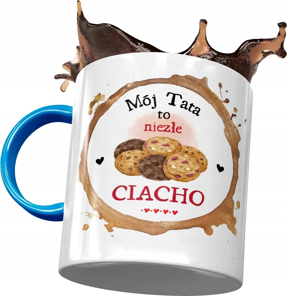 Kék Bögre Apának Apák napjára Ajándék Nyomtatott Fotóval