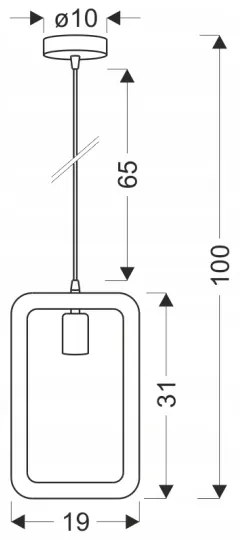 OSTOR kábeles csillár 1xE27/40W/230V bézs/fekete