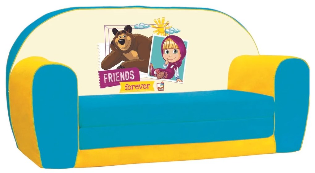 Bino szétnyitható kanapéágy, Mása és a medve, 42 x 78 x 36 cm