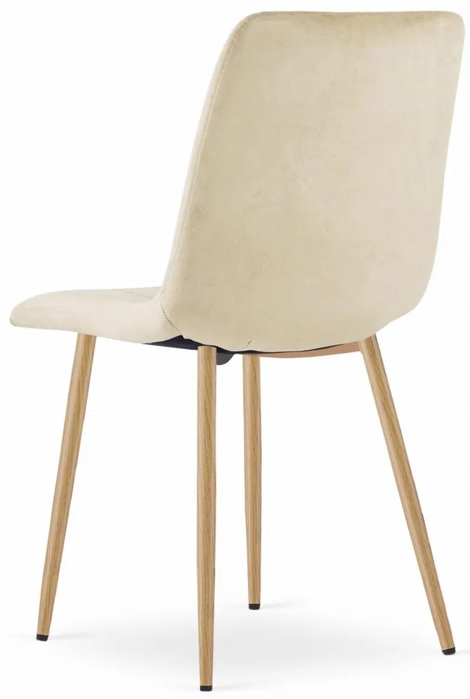 Krémszínű étkezőszék LAVA bársony