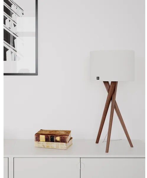 ByRydens 4002720-6003 - Asztali lámpa VEGA 1xE27/8W/230V fehér/dió