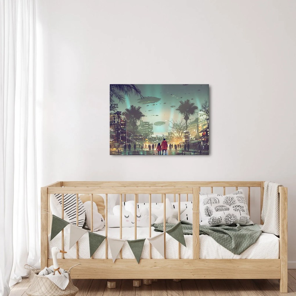 Kép - egy város a jövőben (70x50 cm)
