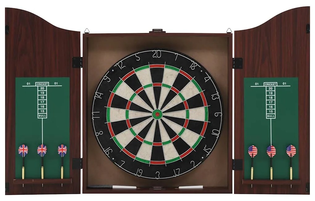 vidaXL szizálból készült profi darts tábla szekrénnyel és 6 nyíllal