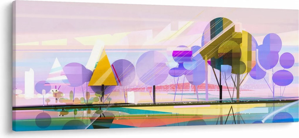 Kép - absztrakció, táj (120x50 cm)