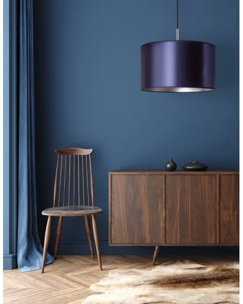 Duolla - Csillár zsinóron CANNES 1xE27/15W/230V á. 45 cm kék/ezüst