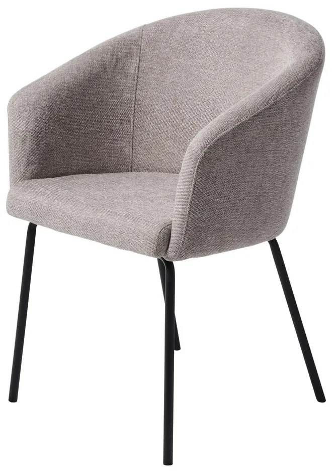 Világosszürke kárpitozott karfás étkezőfotel Easton – Unique Furniture