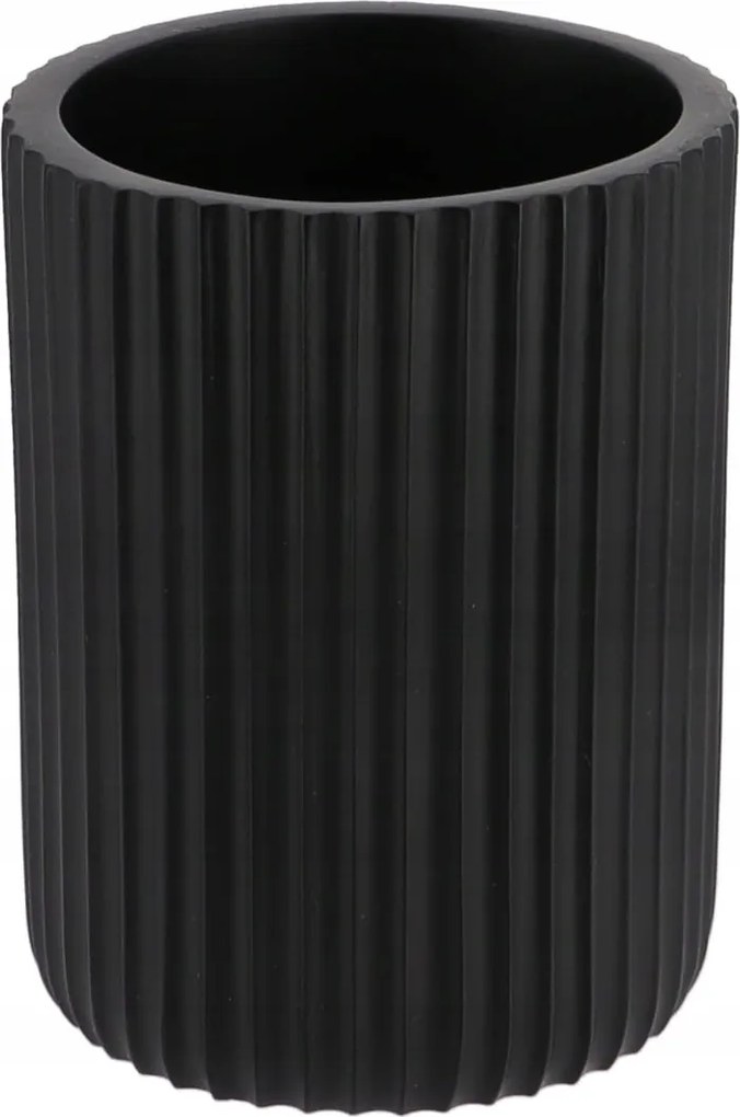 Stílusos fogkefetartó bögre fogkrém fekete Tendance