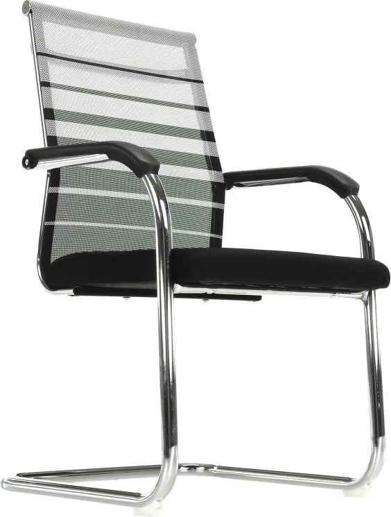 Tárgyalószék, szürke/fekete/ezüst, ESIN