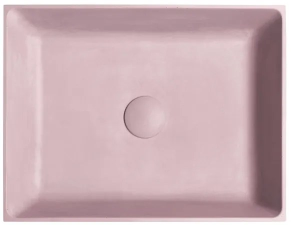 Sapho - Pultba szerelhető mosdó 47,5x36,5 cm beton/rózsaszín