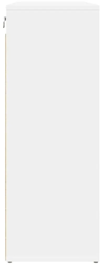 Cipősszekrény polcokkal Fehér 77.5 x 30 x 83.5 cm Faanyag