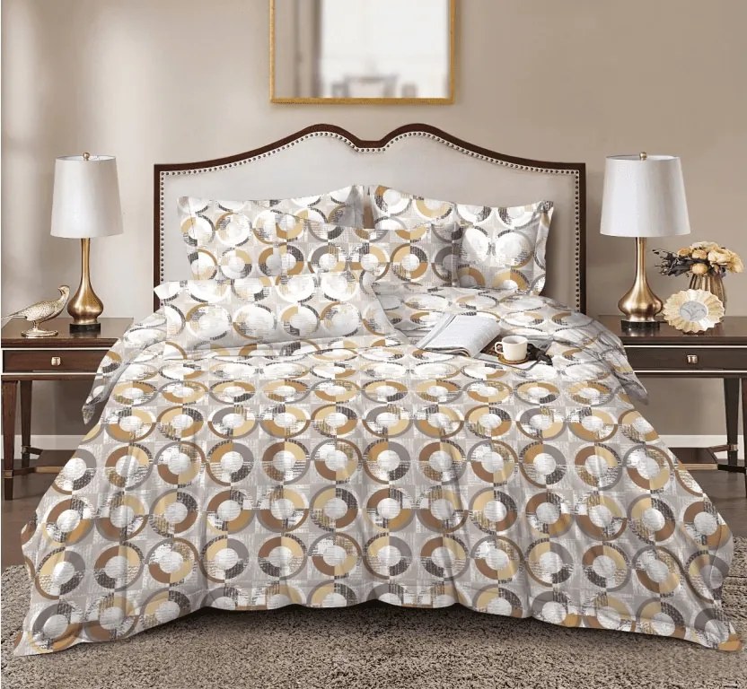 Mikroszálas ágyneműhuzat CIRELLO barna-szürke Ágyneműhuzat mérete: 2 db 70 x 90 cm | 200 x 220 cm