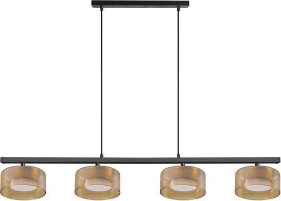 Brilagi - AURA LUX kábeles csillár 4xGX53/30W/230V fekete/arany