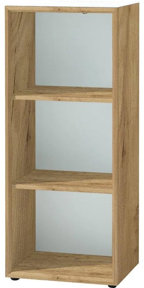 Natúr színű könyvespolc tölgyfa dekorral 50x120 cm Monteria – Germania