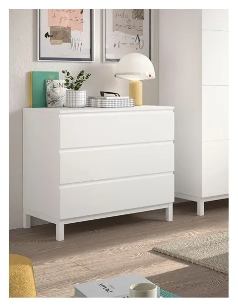 Fehér gyerek komód 99x89x57 cm Eva – Vipack