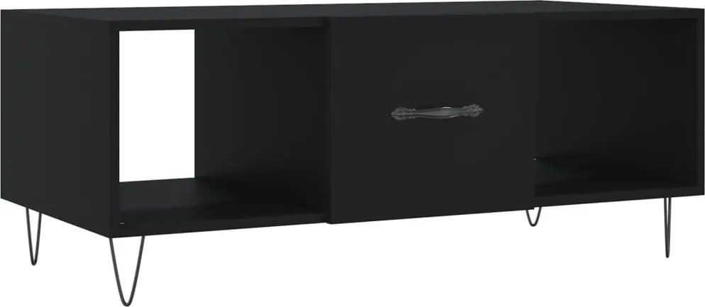 vidaXL fekete szerelt fa dohányzóasztal 102 x 50 x 40 cm
