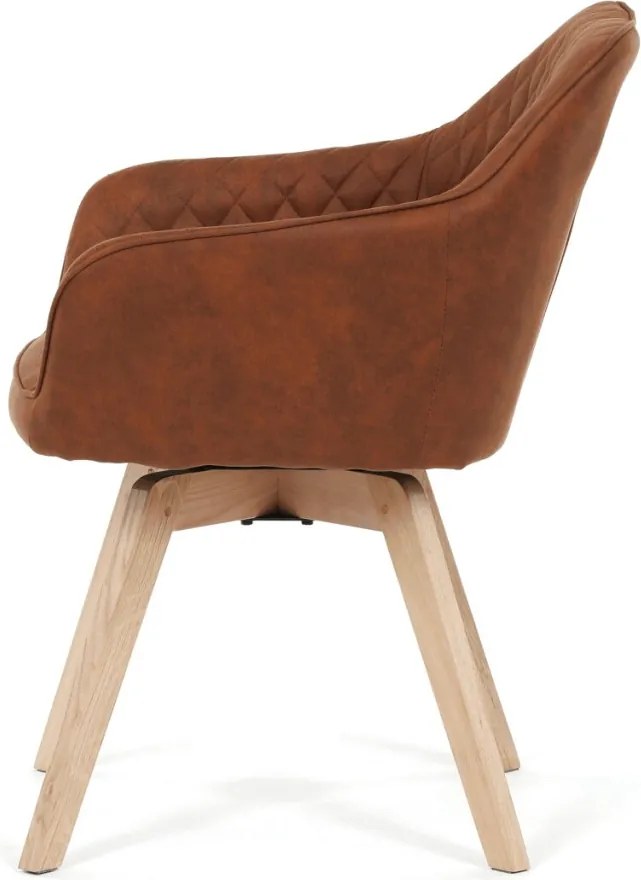 Jídelní židle, hnědá, látka vintage, DCH-435 BR3
