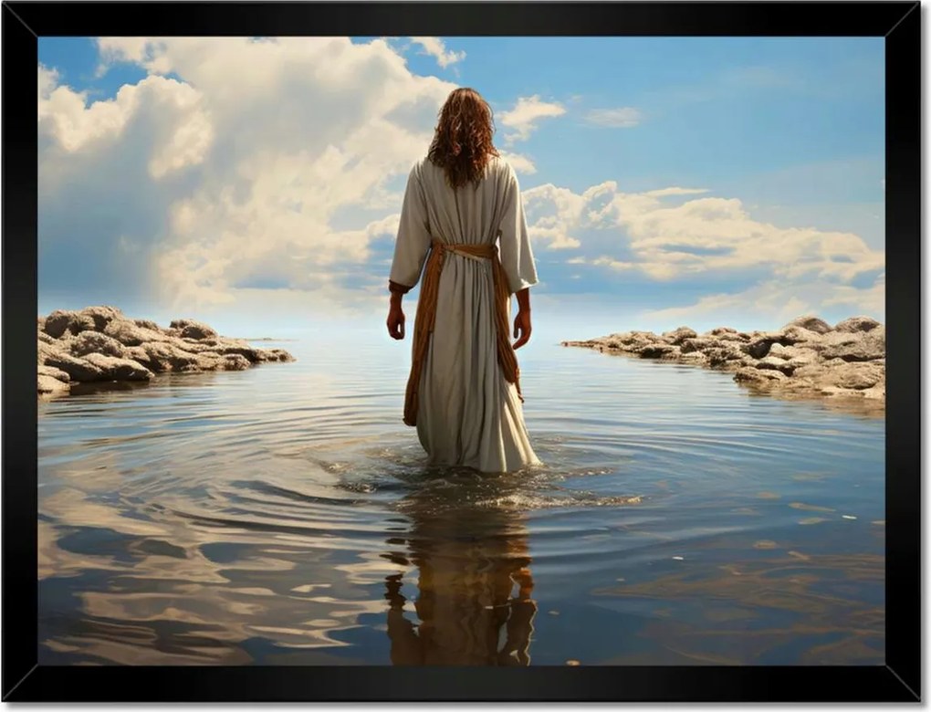 Poszterek keretben 40x30 Jézus a vízen