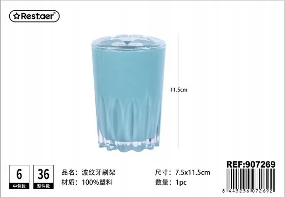 Stílusos fogkefetartó állvány Morandi kék színben