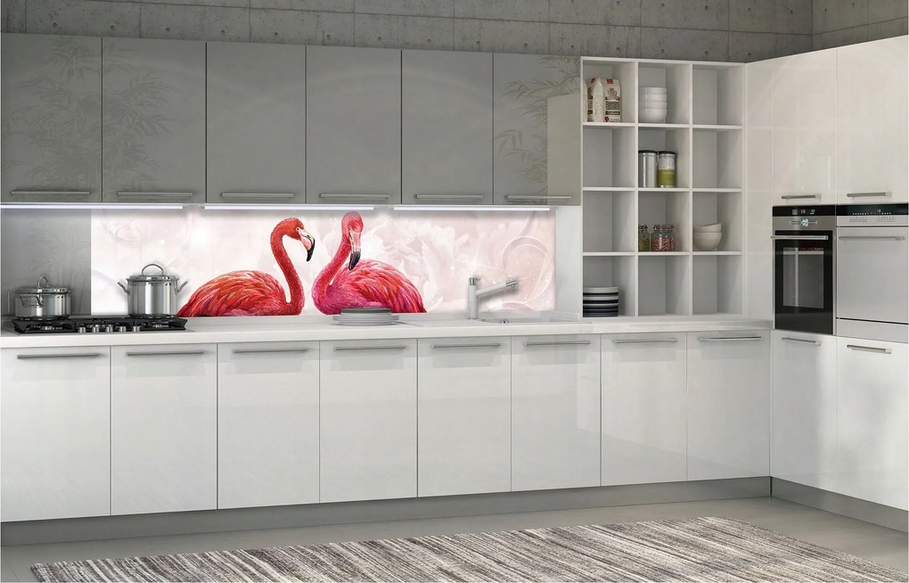 Fotótapéta Flamingók a természet bája otthon pasztell színek 250x60 +ragasztó