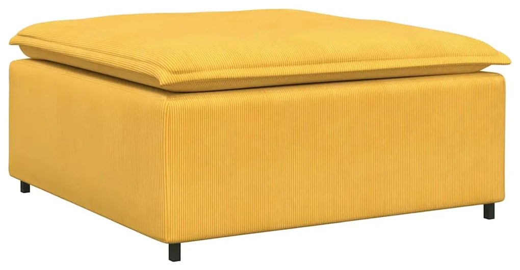 világossárga moduláris kanapé lábzsámoly modul 100x100x48 cm
