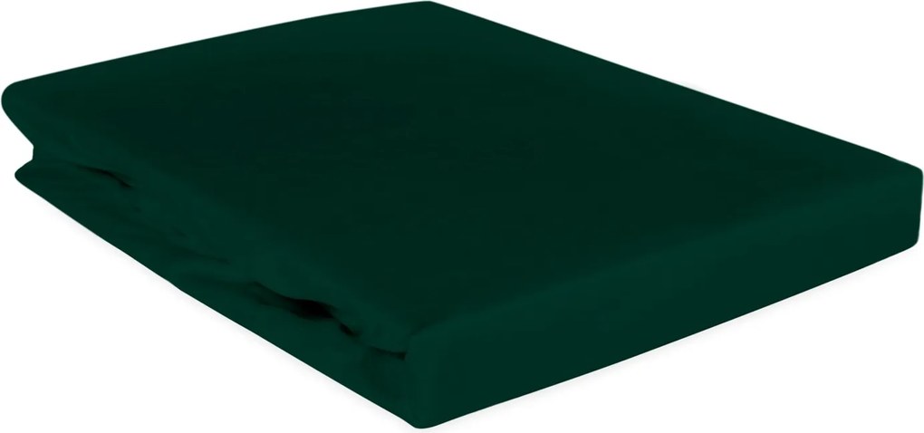 Pamut-szatén gumis lepedő 200x220 Darymex üvegzöld