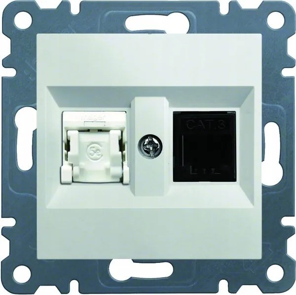 RJ11/12 RJ45 aljzat, fehér Lumina