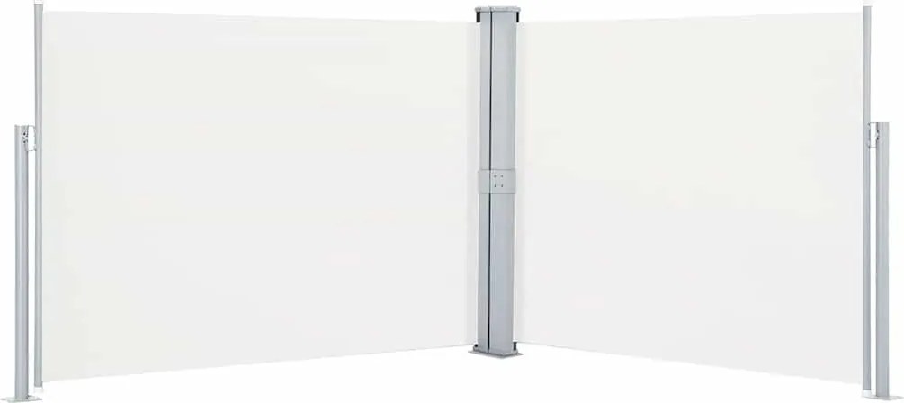 vidaXL krémszínű behúzható oldalsó napellenző 140 x 1000 cm