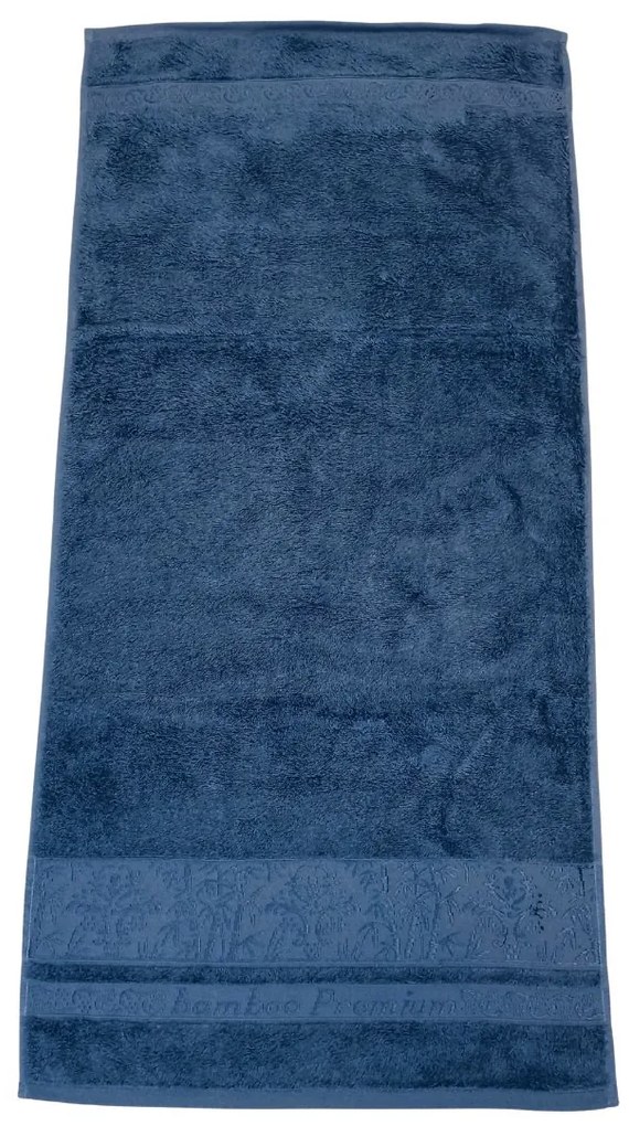 Törülközők bambusz sötétkék klasszikus 50x90cm TiaHome