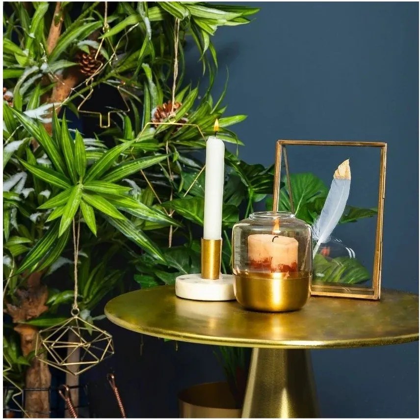 Alumínium kerek tárolóasztal ø 39 cm Rhet – Kave Home