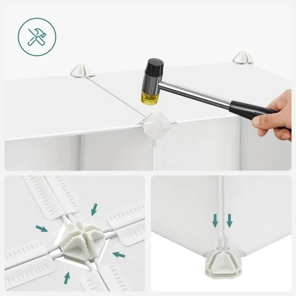 Gyerek moduláris szekrény színes ANET tárolódobozokkal