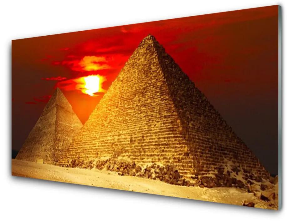 Akril üveg kép piramisok Architecture 140x70 cm