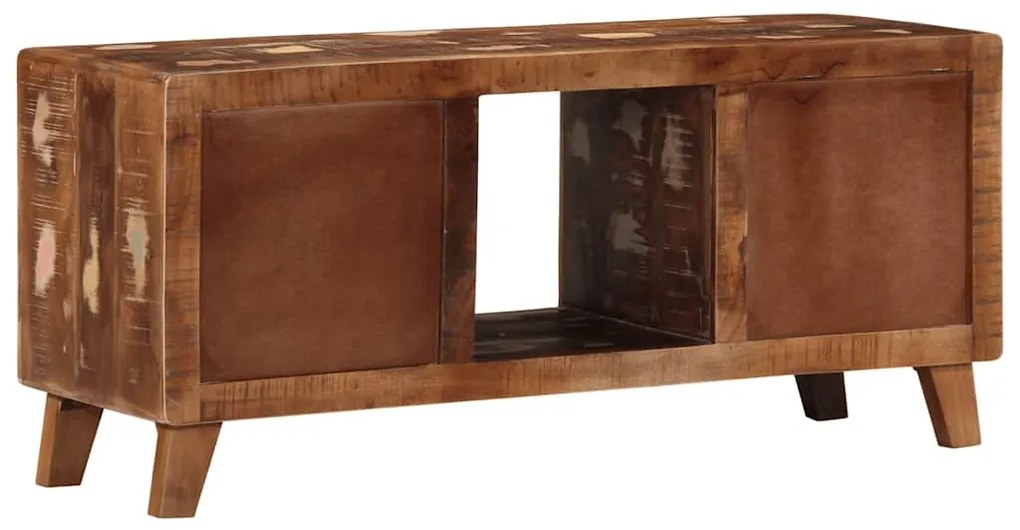 tömör újrahasznosított fa TV-szekrény 105x46x32 cm