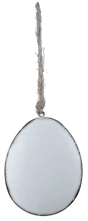 Fehér, tojás formájú függő dekorcáió - Ego Dekor
