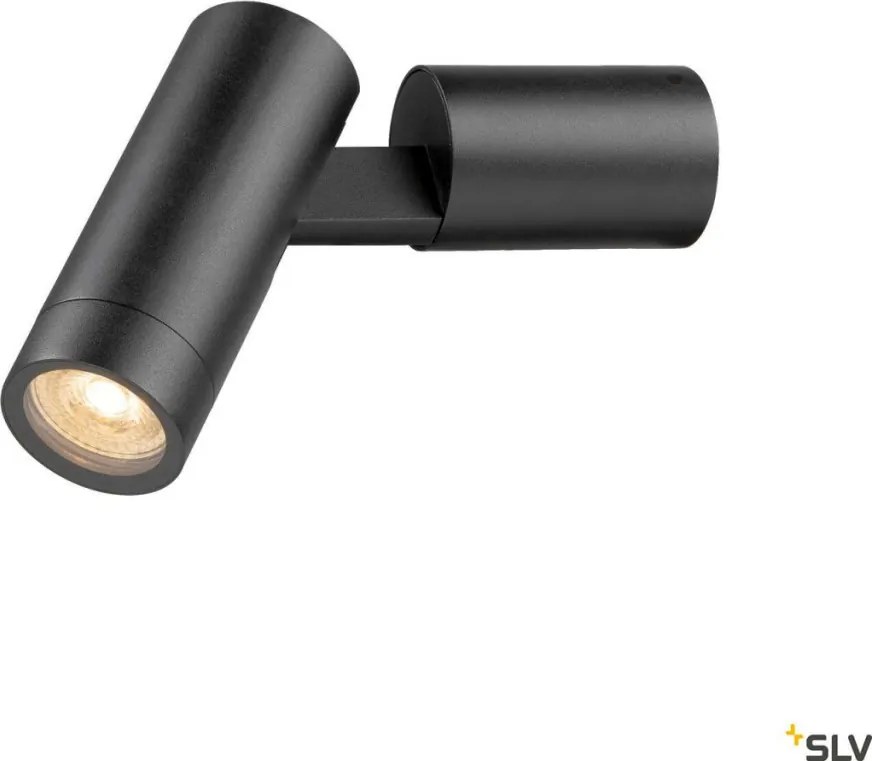 SLV 1007653 S-TUBE Modern Kültéri Fali Lámpa Fekete GU10 IP65