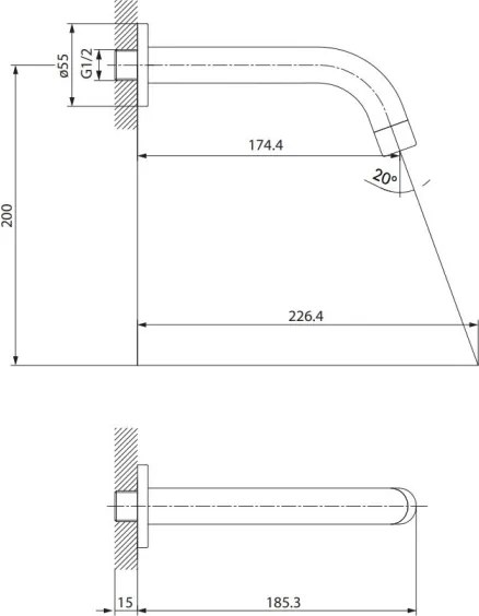 Cersanit S951-554 - Kifolyó rejtett beépítéshez ZEN fekete