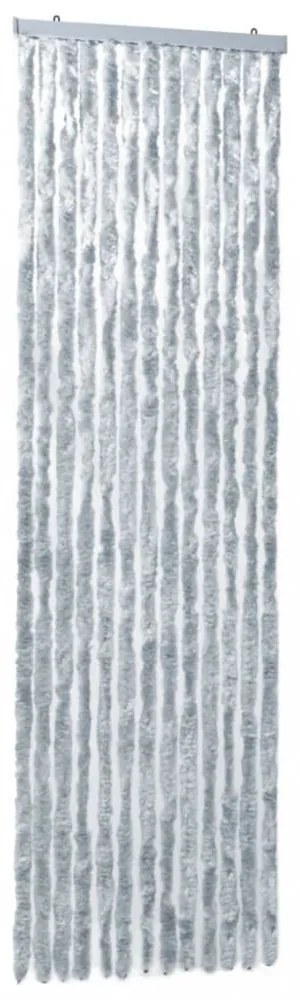 fehér és szürke zsenília rovarfüggöny 56 x 200 cm