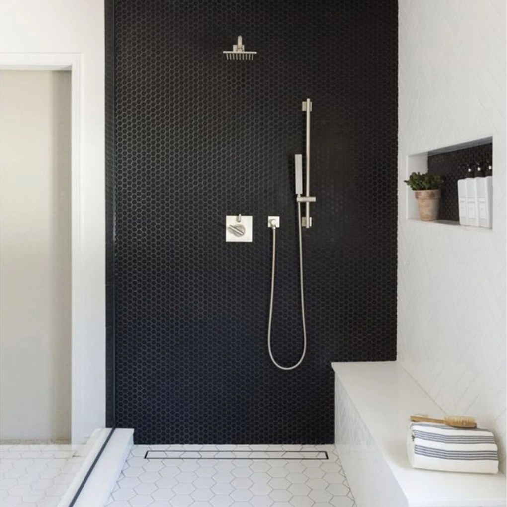Mozaik dekorcsempe 133421A Black