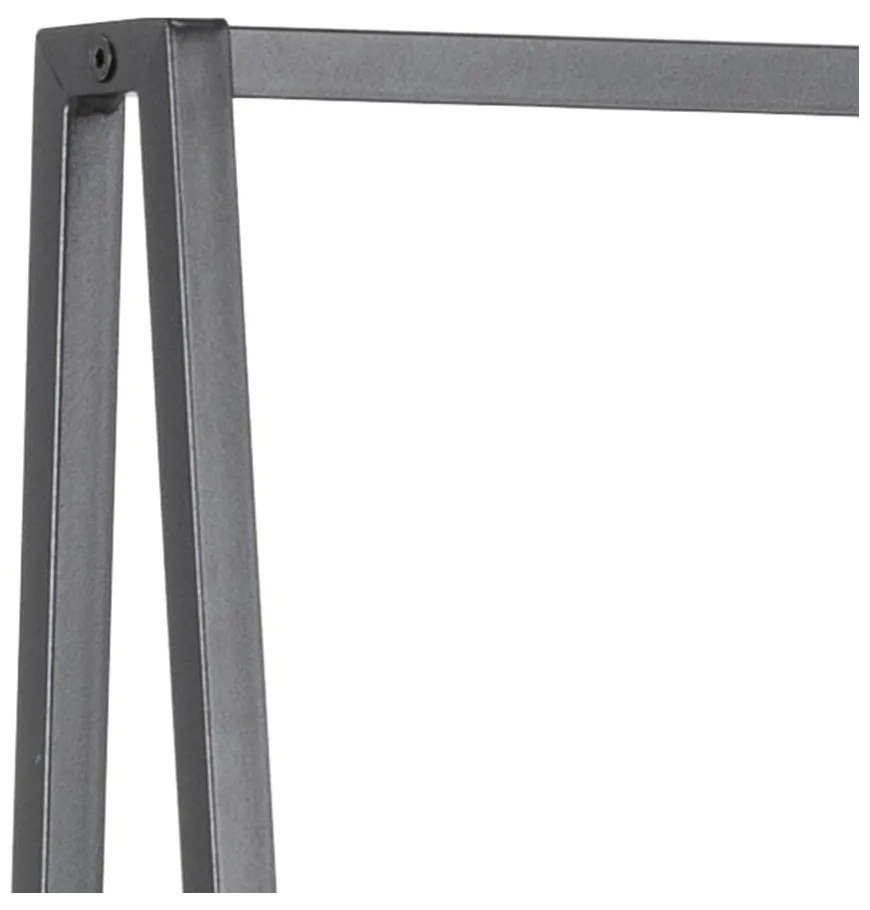 Fekete ruhatartó állvány kőrisfa dekorral Seaford – Actona