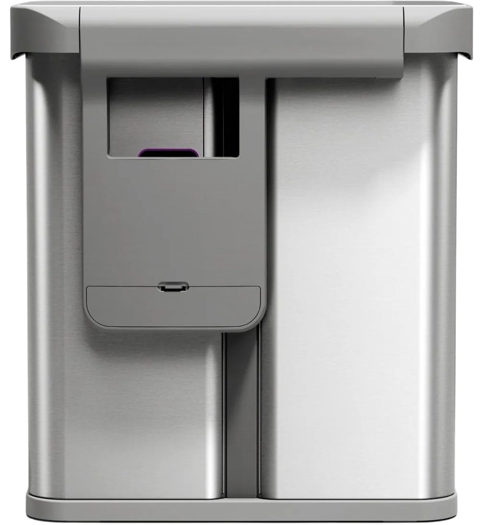 Simplehuman Érintésmentes, hangvezérlésű szemetes szelektív hulladékokhoz, 58 l, rozsdamentes acél