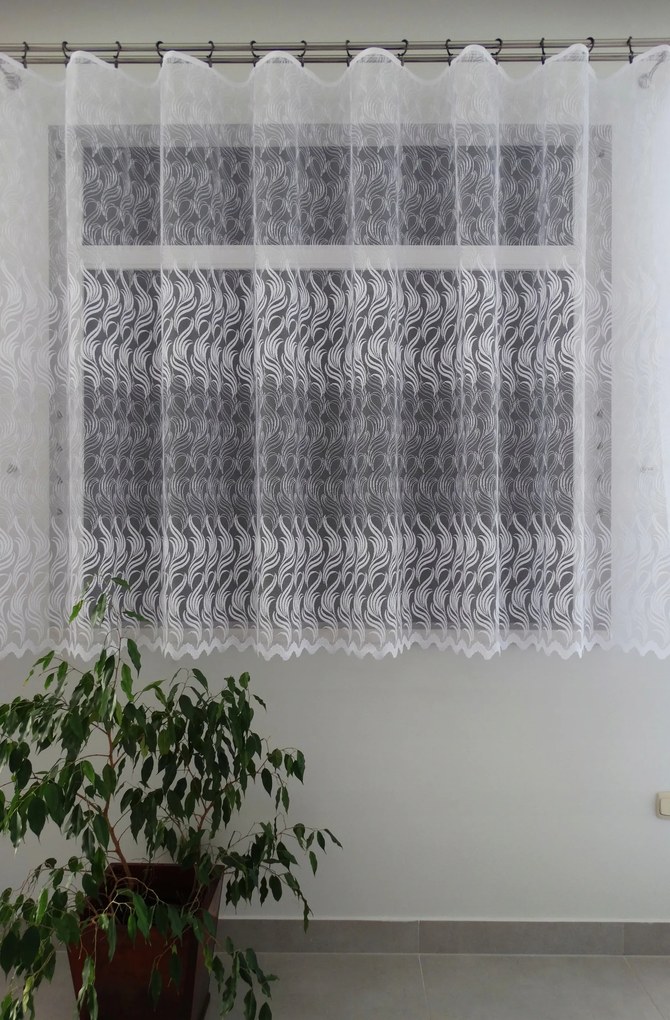 Mg Függöny 618/305 Fehér 200X160cm Kész Szalaggal M