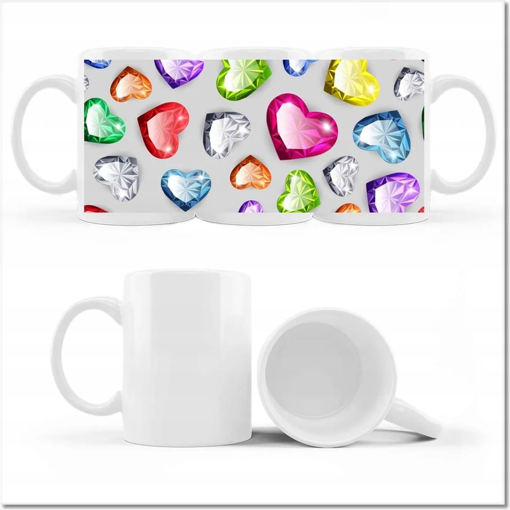 Fotó bögre Gyémánt szívek